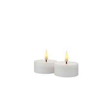 Sirius Sille Tealight genopladelig fyrfadslys led lys Ø 4 x 2,2 cm - 2 stk